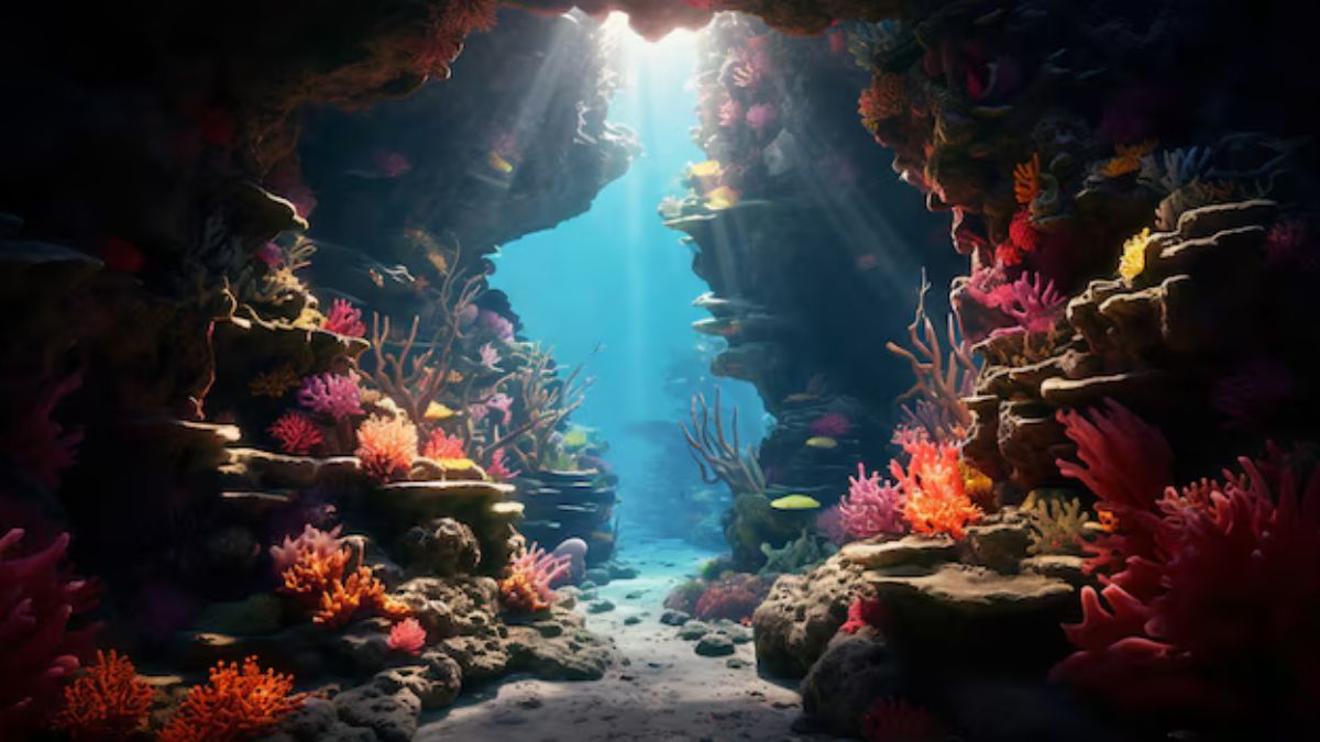 3D Reconstruction of Underwater Scenes Using Nonlinear Domain Projection